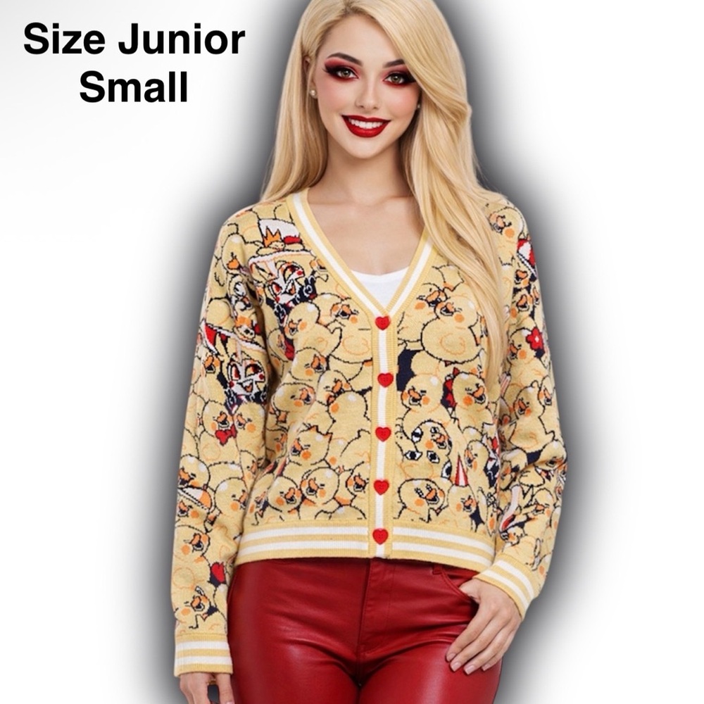 Hazbin Hotel Lucifer Morningstar's Rubber Duck Crop Cardigan